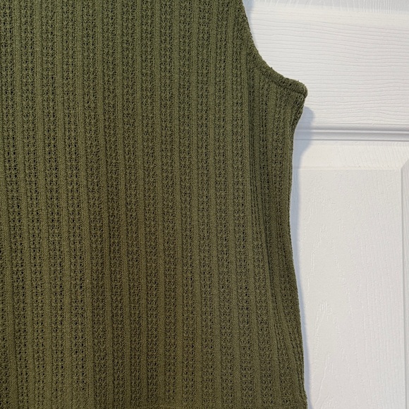 Madewell Olive Green Sleeveless Knit Top Women Size XL - Picture 8 of 9